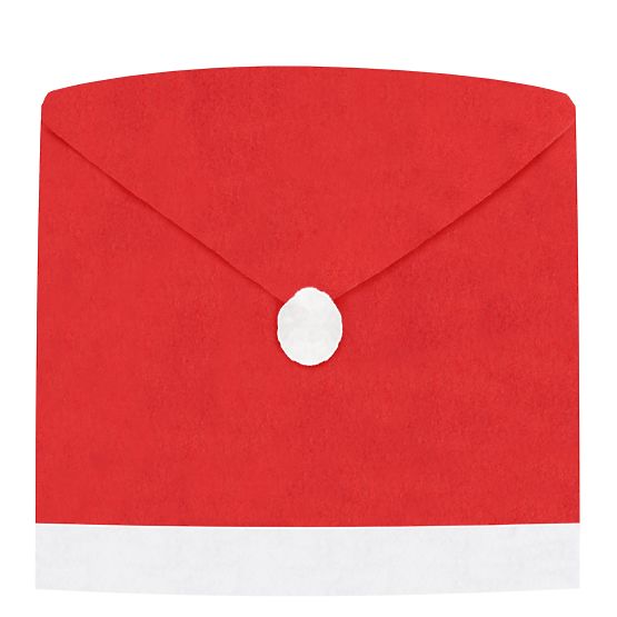 Huse pentru scaun în formă de căciulă Moș Crăciun 2 buc