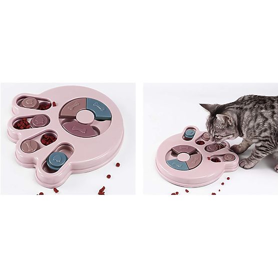 Joc puzzle jucărie pentru câini și pisici Brady roz