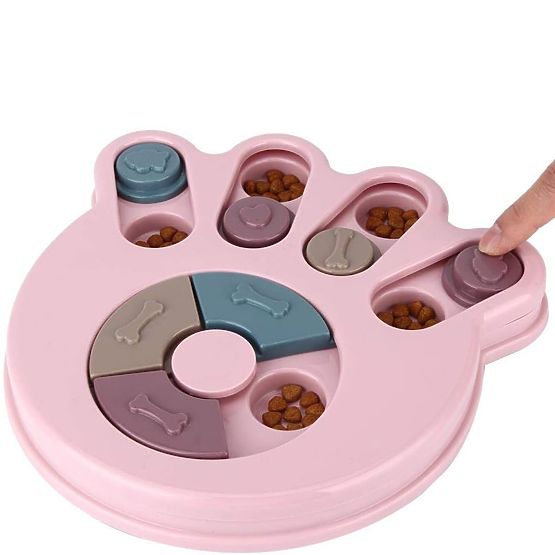 Joc puzzle jucărie pentru câini și pisici Brady roz