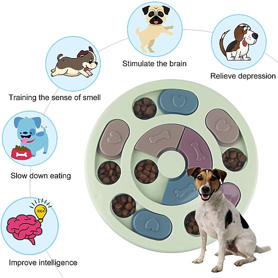 Joc Puzzle jucărie pentru câini și pisici Pluto marin