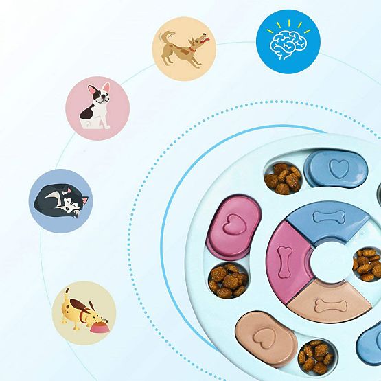 Joc Puzzle jucărie pentru câini și pisici Pluto marin