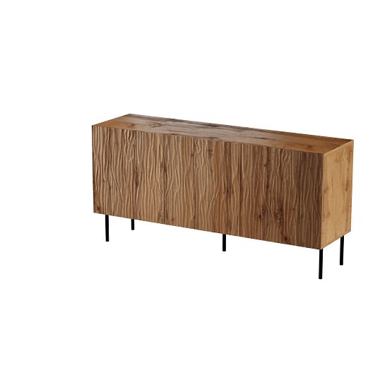 JUNGLE KOMODA 152 stejar wotan mat/negru mat