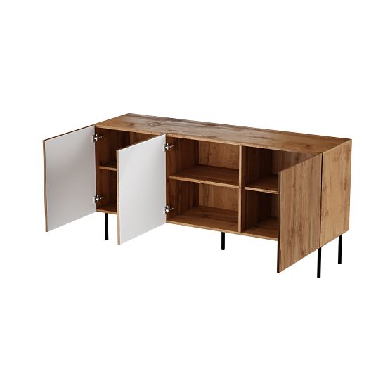JUNGLE KOMODA 152 stejar wotan mat/negru mat