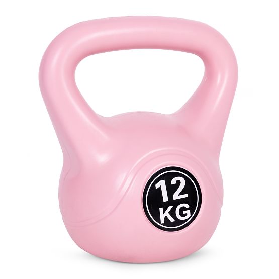 Kettlebell greutate 12 kg pentru exerciții roz ModernHome