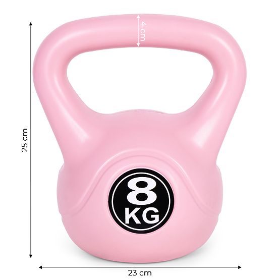 Kettlebell greutate 8 kg pentru exerciții roz ModernHome