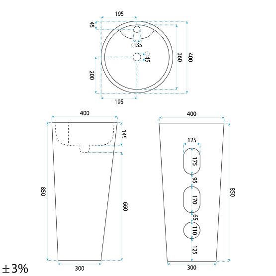 Lavoar Ceramic Independent Blanka Savana Matt