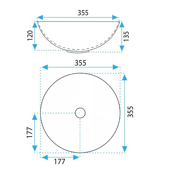 Lavoar ceramic pe blat Stella alb cu margine aurie