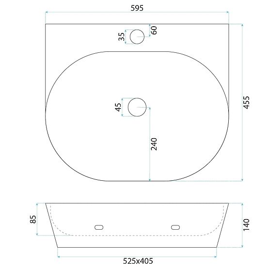 Lavoar de blat / de perete Rea Kim 60