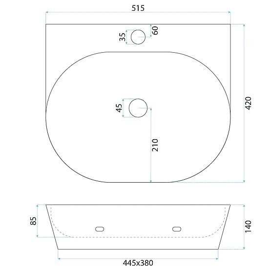 Lavoar de mobilier / de perete Rea Kim 52