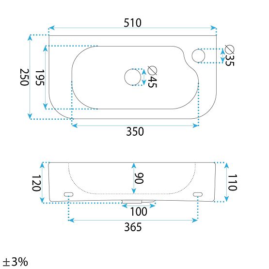Lavoar de mobilier / perete Rea Odetta