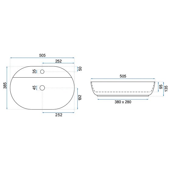 Lavoar de mobilier REA Aura 51