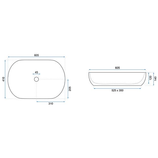 Lavoar de mobilier Rea Cleo 61 Alb