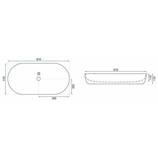 Lavoar de mobilier REA CLEO 81 Aiax Shiny