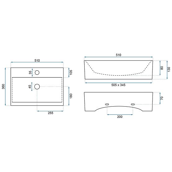 Lavoar de perete/mobilier Rea Bonita