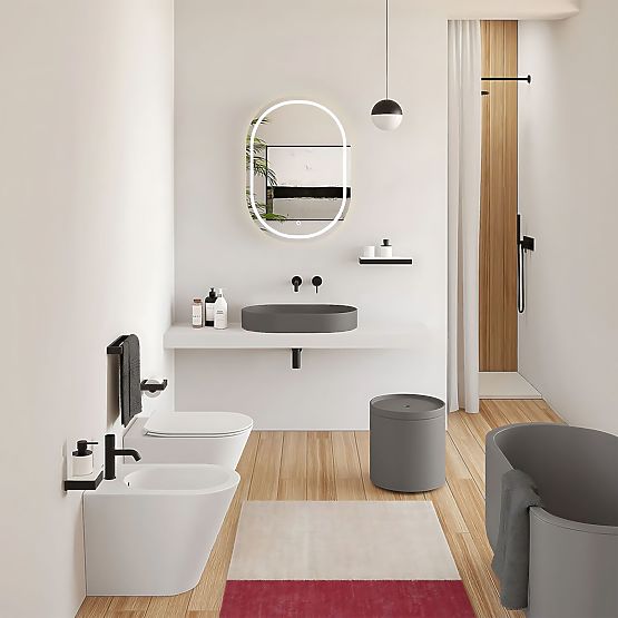 Lavoar din conglomerat IRIS 71 CM gri mat