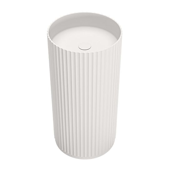 Lavoar independent Ciriola, compozit, 45x90 cm, alb, canelat