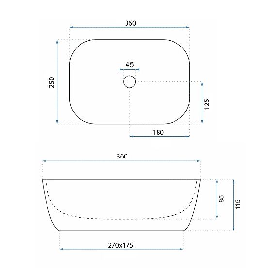 LAVOAR PE BLAT BELINDA MINI TRAVERTIN MAT