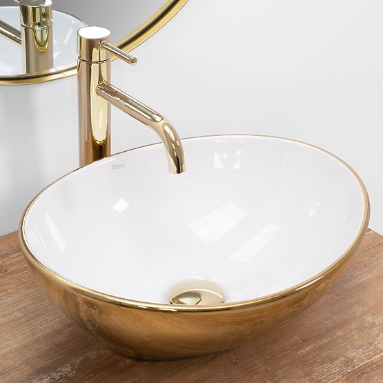 Lavoar pe blat Rea Sofia Gold / White