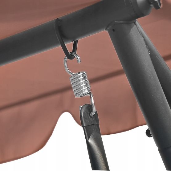 Leagăn de grădină extensibil 2 în 1 cu perne maro