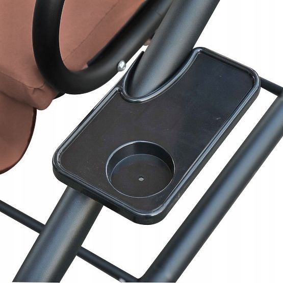 Leagăn de grădină extensibil 2 în 1 cu perne maro