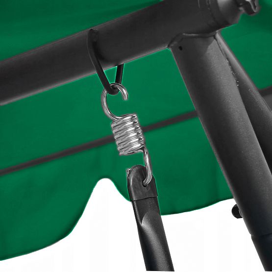 Leagăn de grădină extensibil 2 în 1 cu perne verzi