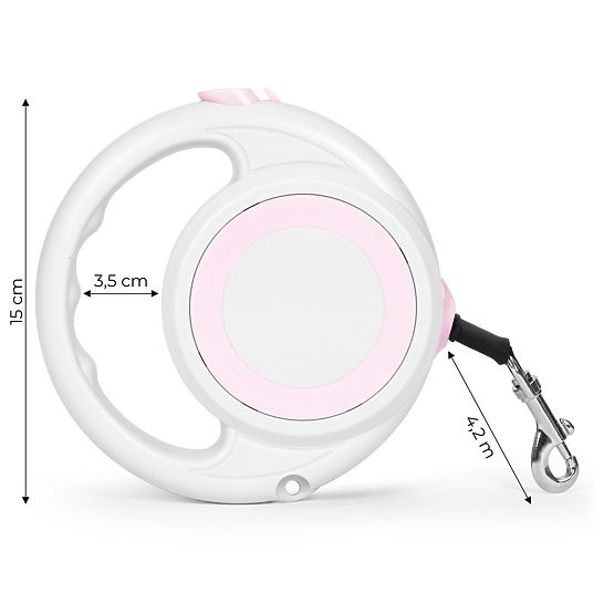 Lesă automată pentru câine sau pisică cu blocare, lungime 4,2 m