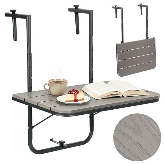 Masă de balcon pliabilă ARETTO gri