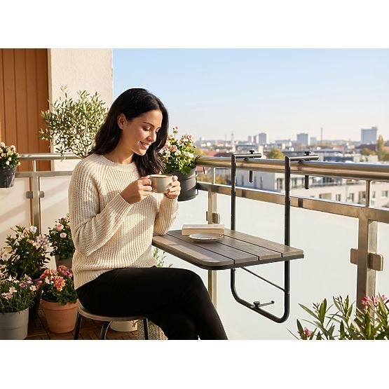 Masă de balcon pliabilă ARETTO gri