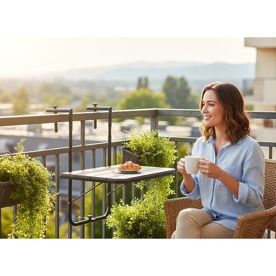 Masă de balcon pliabilă ARETTO gri