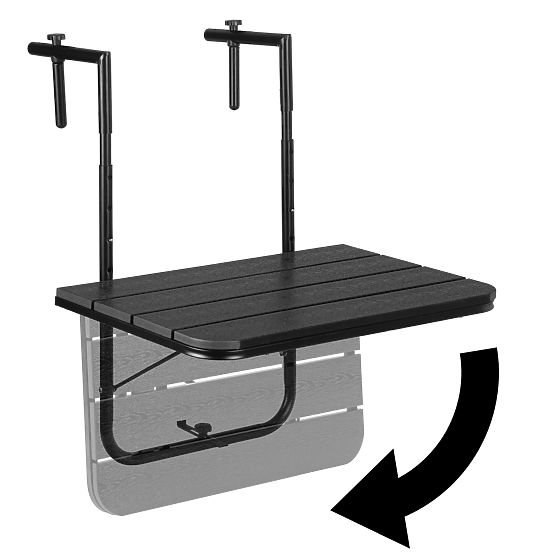 Masă de balcon pliabilă ARETTO neagră