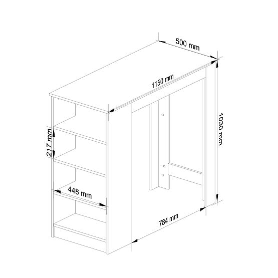 Masă de bar pentru scaun de bar 115 cm Alb