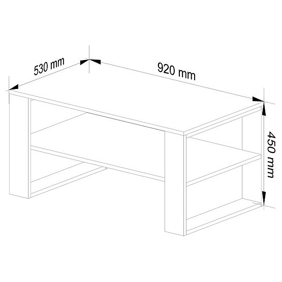 MASĂ DE CAFEA ALEX STEJAR CRAFT / NEGRU