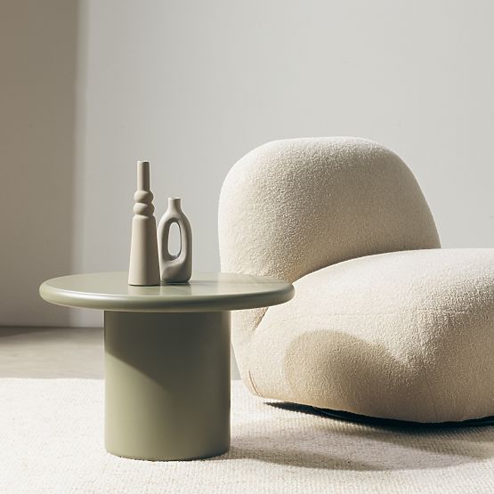 Masă de cafea Arce 60 cm, verde măsliniu, mată