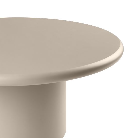 Masă de cafea Arce 80 cm, bej închis, mată
