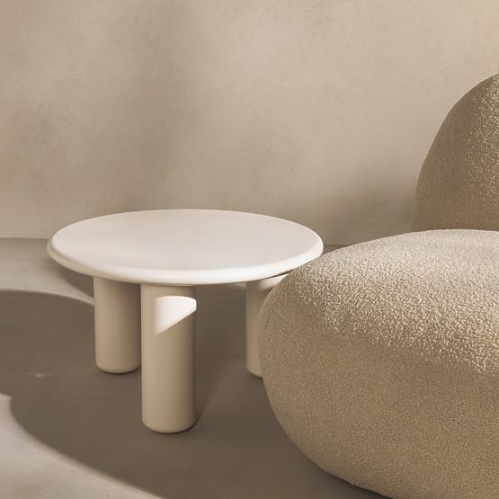 Masă de cafea Blair 60 cm, crem, mat