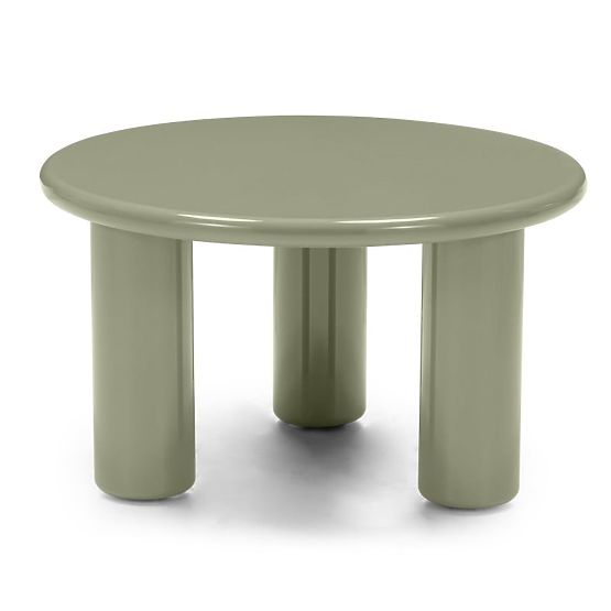 Masă de cafea Blair 60 cm, verde măsliniu, lucioasă