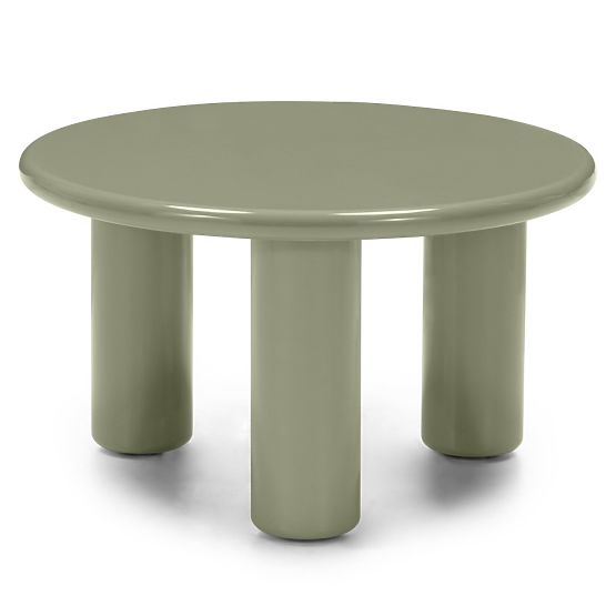 Masă de cafea Blair 60 cm, verde măsliniu, lucioasă