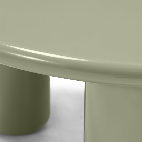 Masă de cafea Blair 80 cm, verde măsliniu, lucioasă