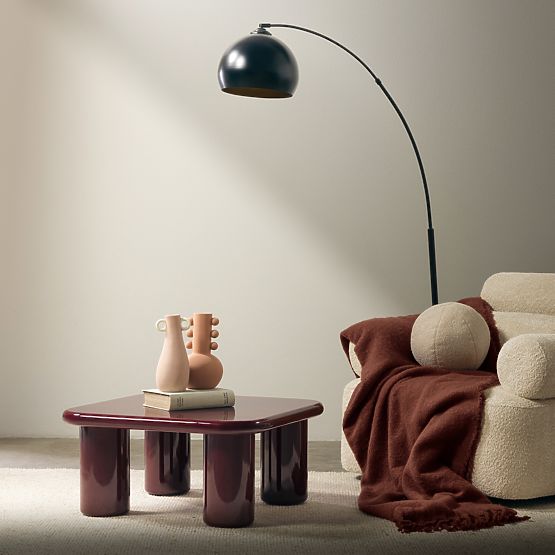 Masă de cafea Cherry 70 cm, burgund/vișiniu, lucios