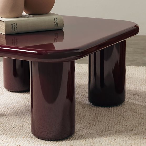 Masă de cafea Cherry 70 cm, burgund/vișiniu, lucios