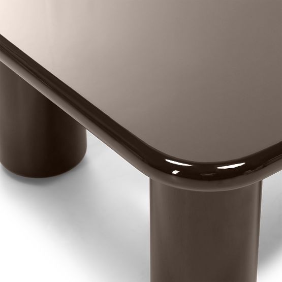 Masă de cafea Cherry 70 cm, ciocolatie, lucioasă