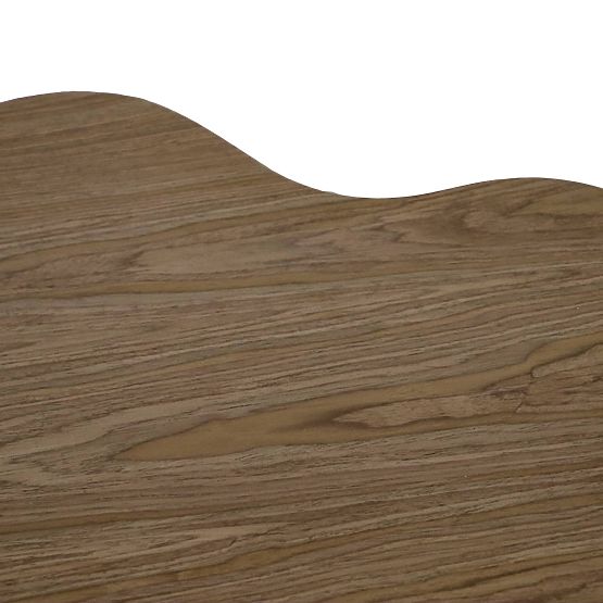 Masă de cafea Cosmo 90 cm, nuc, formă rotunjită