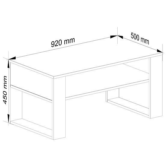 MASĂ DE CAFEA DOMI STEJAR ARTISAN / NEGRU