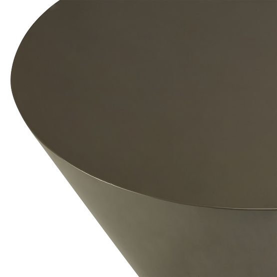 Masă de cafea Eclipso, 80 cm, gri-verzui, lucios