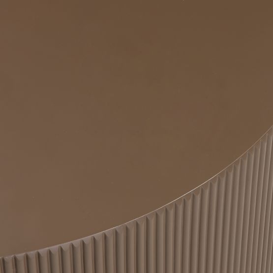 Masă de cafea Ermanno, 90 cm, mocha, canelată