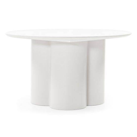 Masă de cafea Lazaro 80 cm, rotundă, bej-gri