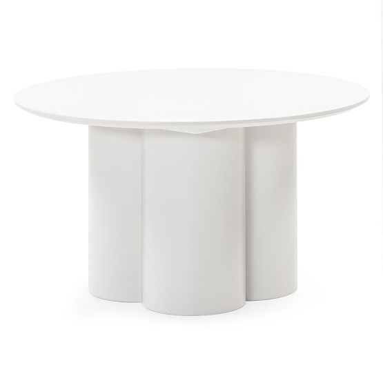 Masă de cafea Lazaro 80 cm, rotundă, bej-gri