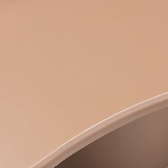 Masă de cafea Monaco scorțișoară, mată, forme rotunjite