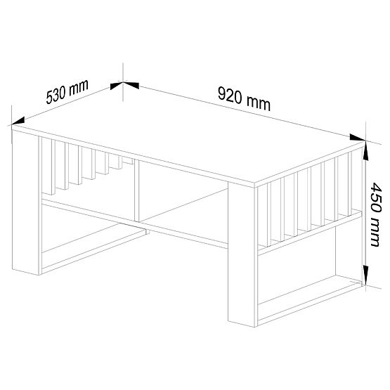 MASĂ DE CAFEA ROCKFORD STEJAR SONOMA / NEGRU
