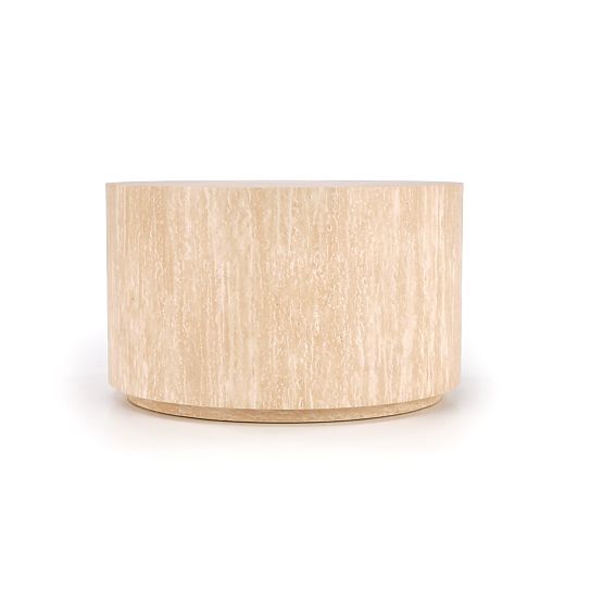 Masă de cafea rotundă TRAVERTINO, travertin